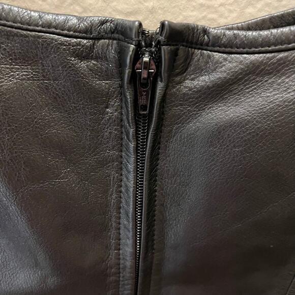 Y2K Vtg Wilsons Leather Maxima Black Leather Crop Top Bustier Camisole M Goth - Picture 9 of 9